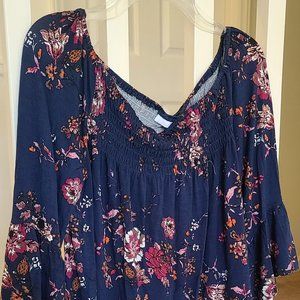 LUQ Julliet Chochet Detailed Smocked Knit Top